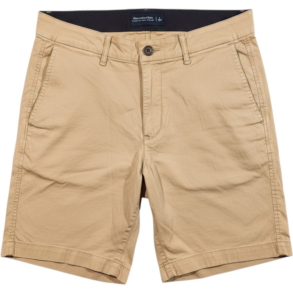 Abercrombie & Fitch A&F All Day Shorts Stretch Mens Large Khaki Chino